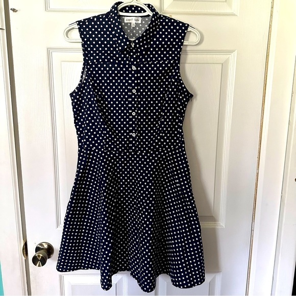 Emerald Sundae Juniors High Neck Polka Dot Dress Size 11 - Picture 1 of 6